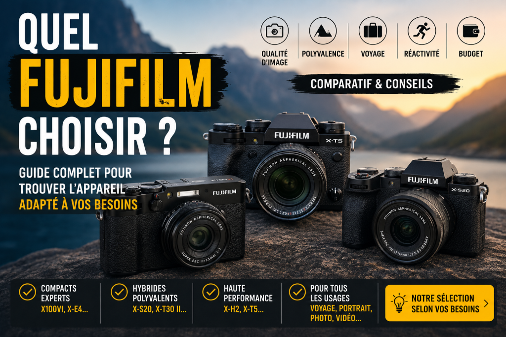 Quel Fujifilm choisir ? Le guide complet de la gamme X